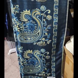 Blue and Gold Paisley Scarf Wrap